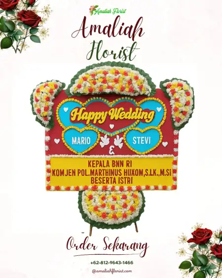 Papan Bunga Pernikahan Sido Makmur